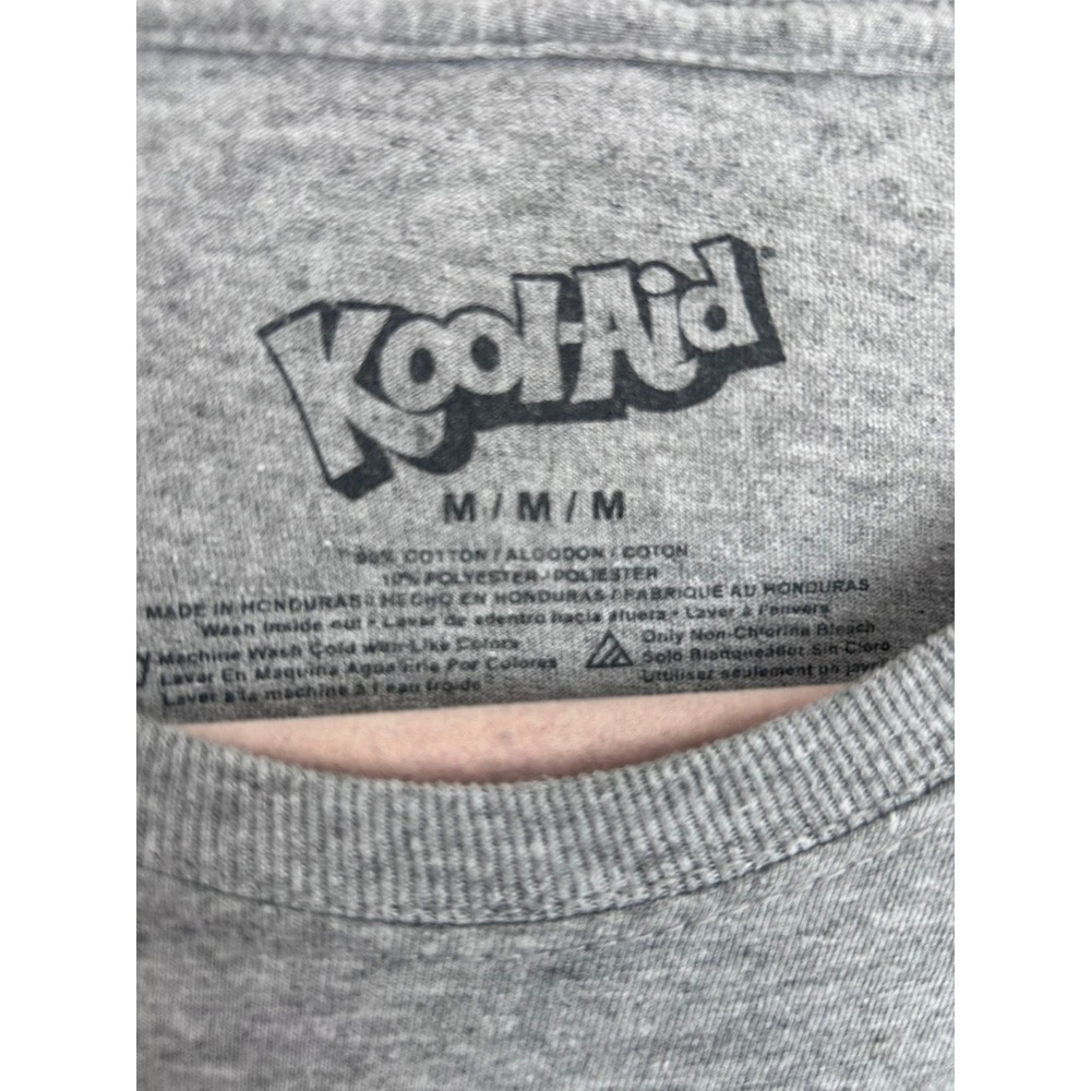 Kool-Aid Man Oh Yeah Graphic Tee Shirt Heather Gray Mens Medium Retro Mascot - Picture 4 of 4